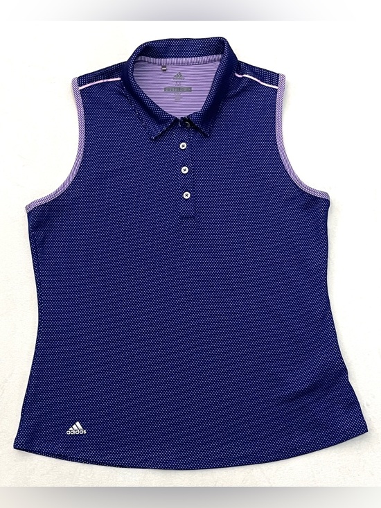 adidas Tops - adidas Purple & Pink Sleeveless Golf Polo Collared Button Up Tank Top Women’s M